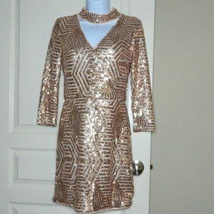 Gorgeous Rose Gold Sequin Dress  17